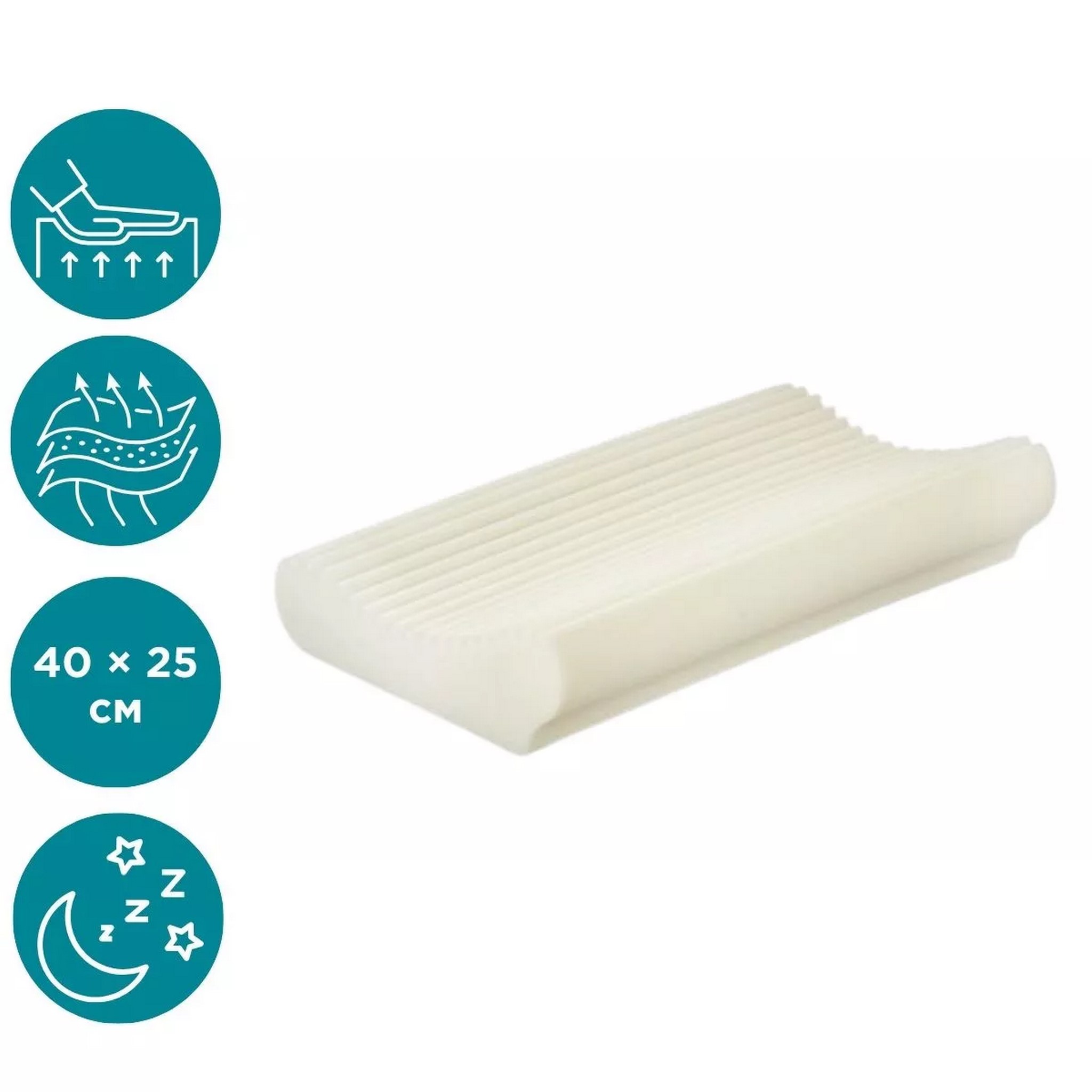 Фото Подушка ортопедична з ефектом пам'яті для дітей ребриста OPO-104 XS OrtoMed