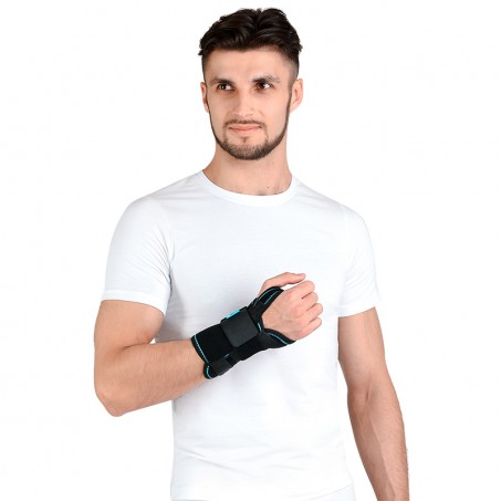 Фото Ортез на променевозап'ястний суглоб із металевою шиною Алком р.1 чорний лівий